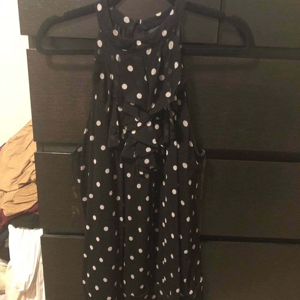 Polka dot halter blouse